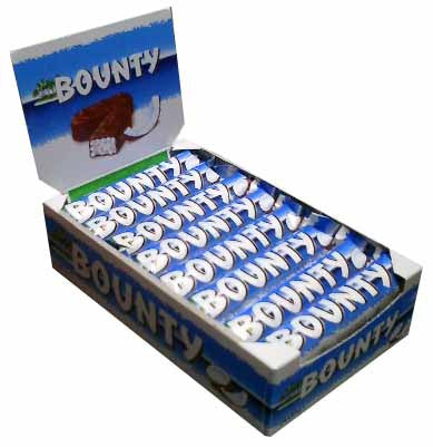  British Chocolates Bounty Milk Bar 2x28.5g 8 count : Grocery &  Gourmet Food