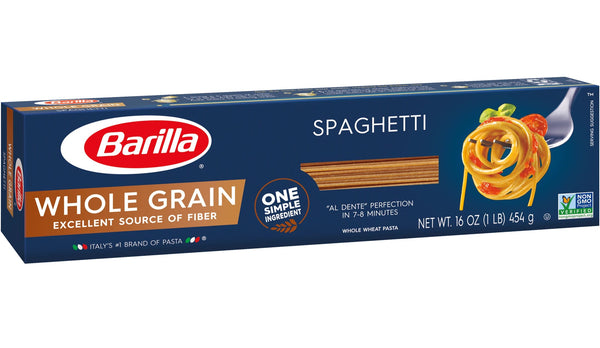 Whole Grain Spaghetti Barilla 1 Lb 454g Parthenon Foods