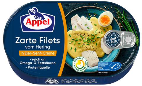 Herring Fillets in Eier-Senf-Creme (Appel) 200g - Parthenon Foods