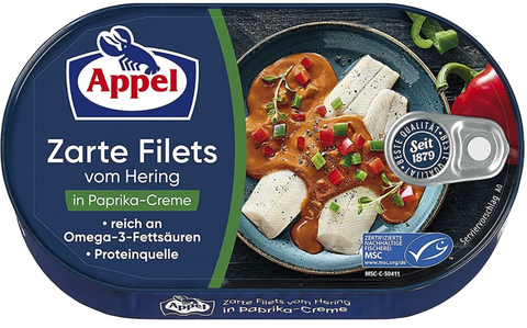 Herring Fillets in Paprika Cream (Appel) 200g - Parthenon Foods