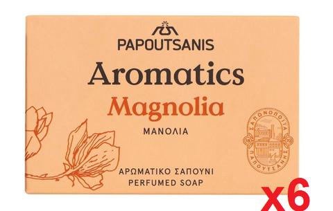 Aromatics Luxary Soap, Magnolia, CASE (6 x 100g) - Parthenon Foods