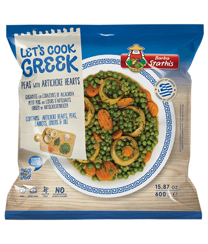 Barba Stathis Peas and Artichokes, 600g - Parthenon Foods