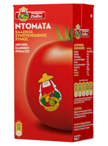 Tomato Juice, Slightly Concentrated (Barba Stathis) 500g - Parthenon Foods