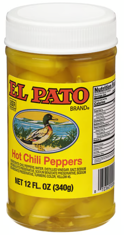 Hot Chili Peppers (El Pato) 12 oz - Parthenon Foods