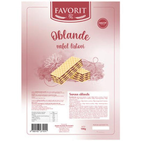 Favorit Oblande Wafer Sheets 190g – Parthenon Foods