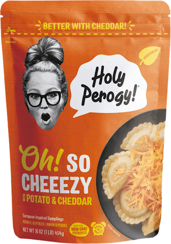 Holy Perogy, Oh! So Cheeezy with Potato and Cheddar, 1 lb - Parthenon Foods