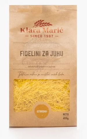 Fidelini Za Juhu, Fine Egg Pasta (Klara Maric) 400g - Parthenon Foods