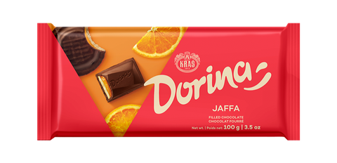 Dorina Jaffa Filled Milk Chocolate, 100g - Parthenon Foods