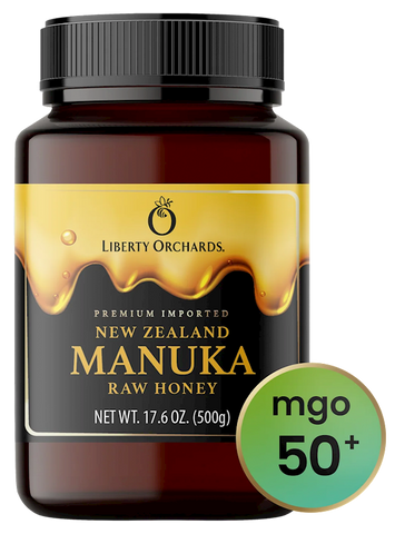 Manuka Raw Honey - mgo 50+ (Liberty Orchards) 17.6 oz (500g) - Parthenon Foods