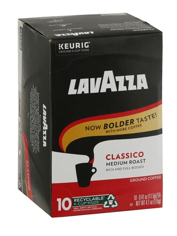 Lavazza Classico Single-Serve Coffee K-Cup® Pods for Keurig® Brewer, Medium Roast,100% Arabica, 10 Count - Parthenon Foods