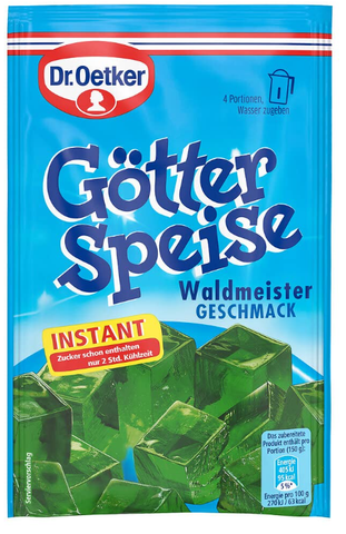 Gotter Speise, Waldmeister- Green Jello (Oetker) 100g - Parthenon Foods