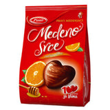 Honey Heart - Orange, Chocolate Coated Filled Honey Cakes (Pionir) 150g