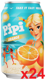 Pipi Orange Soft Drink CASE (24 x 330 ml) Cans