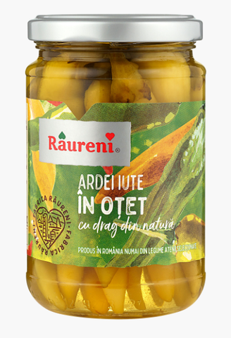 Romanian Ardei Iute, Hot Peppers (Raureni) 260g - Parthenon Foods