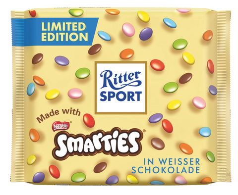 Ritter Sport Smarties in White Chocolate, 3.5 oz (100g) - Parthenon Foods