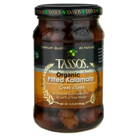 Organic Pitted Kalamata Olives (Tassos) 12.35 oz - Parthenon Foods