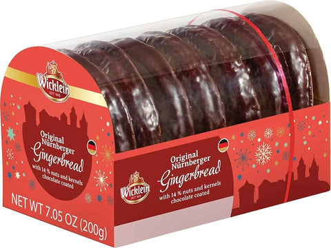 Wicklein Chocolate Covered Gingerbread Cookies, Lebkuchen, 7.05 oz - Parthenon Foods