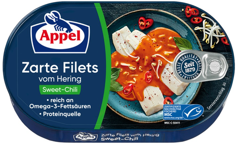 Herring Fillets in Sweet Chili (Appel) 200g - Parthenon Foods