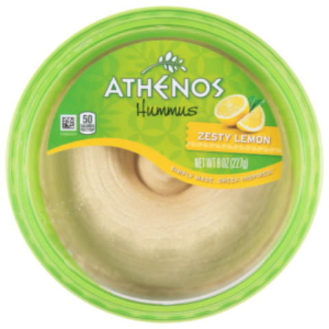 Hummus, Zesty Lemon (Athenos) 8 oz - Parthenon Foods