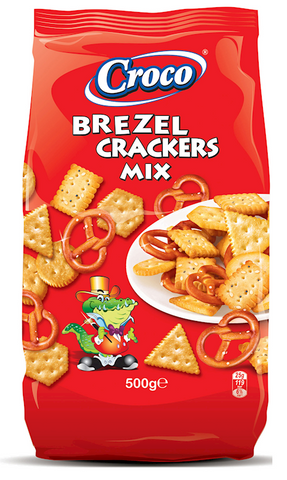 Croco Brezel Crackers Mix, 500g - Parthenon Foods