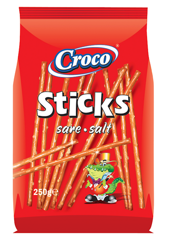 Croco Sticks, Salted 250g - Parthenon Foods