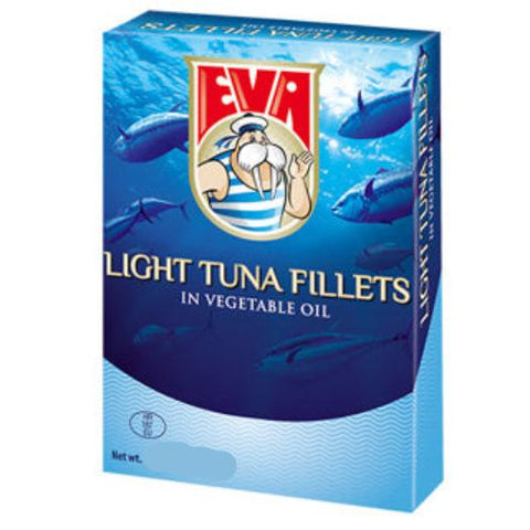 Eva Tuna Fillets in Vegetable Oil, 3.5 oz (100g) - Parthenon Foods