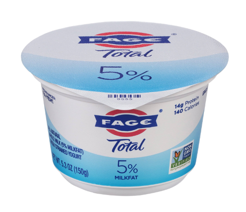 Fage Total Greek Yogurt 5% Milk Fat, 5.3 oz - Parthenon Foods