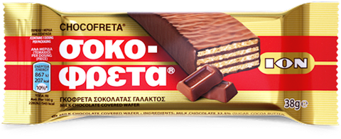 Chocofreta - Milk Chocolate Covered Wafers  38g - Parthenon Foods