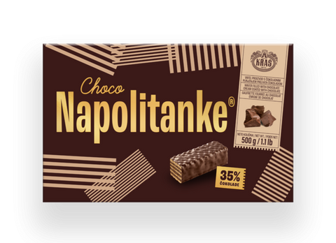 Napolitanke Chocolate Coated, 500g - Parthenon Foods