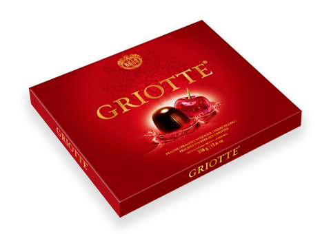 Griotte, (kras) 358g, Chocolates Filled with Sour Cherry in alcohol - Parthenon Foods