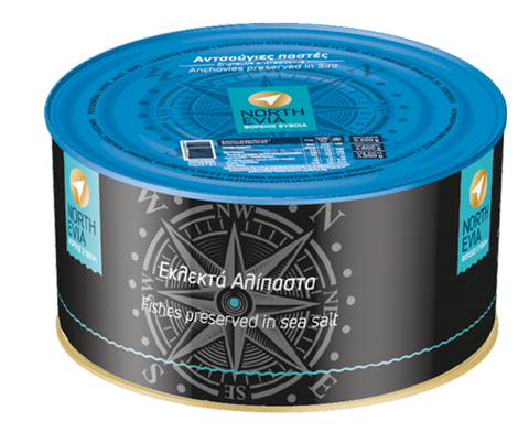 Anchovies in Sea Salt (North Evia) 5.5 KG TIN - Parthenon Foods