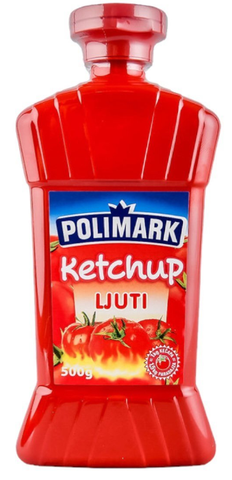 Tomato Ketchup, Hot (Polimark) 500g - Parthenon Foods