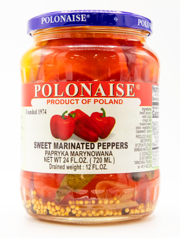 Sweet Marinated Peppers (Polonaise) 24oz - Parthenon Foods