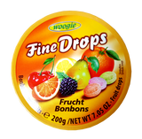 Fine Drops Fruit Mix Candies (Woogie) 200g Tin - Parthenon Foods