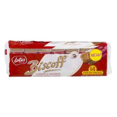 Biscoff Cookies (Lotus) 8 FRESH PACKS 4.3 oz (124g) 