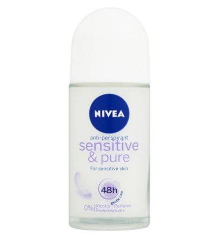 Nivea PURE and Sensitive Roll-On Deodorant, 50ml - Parthenon Foods